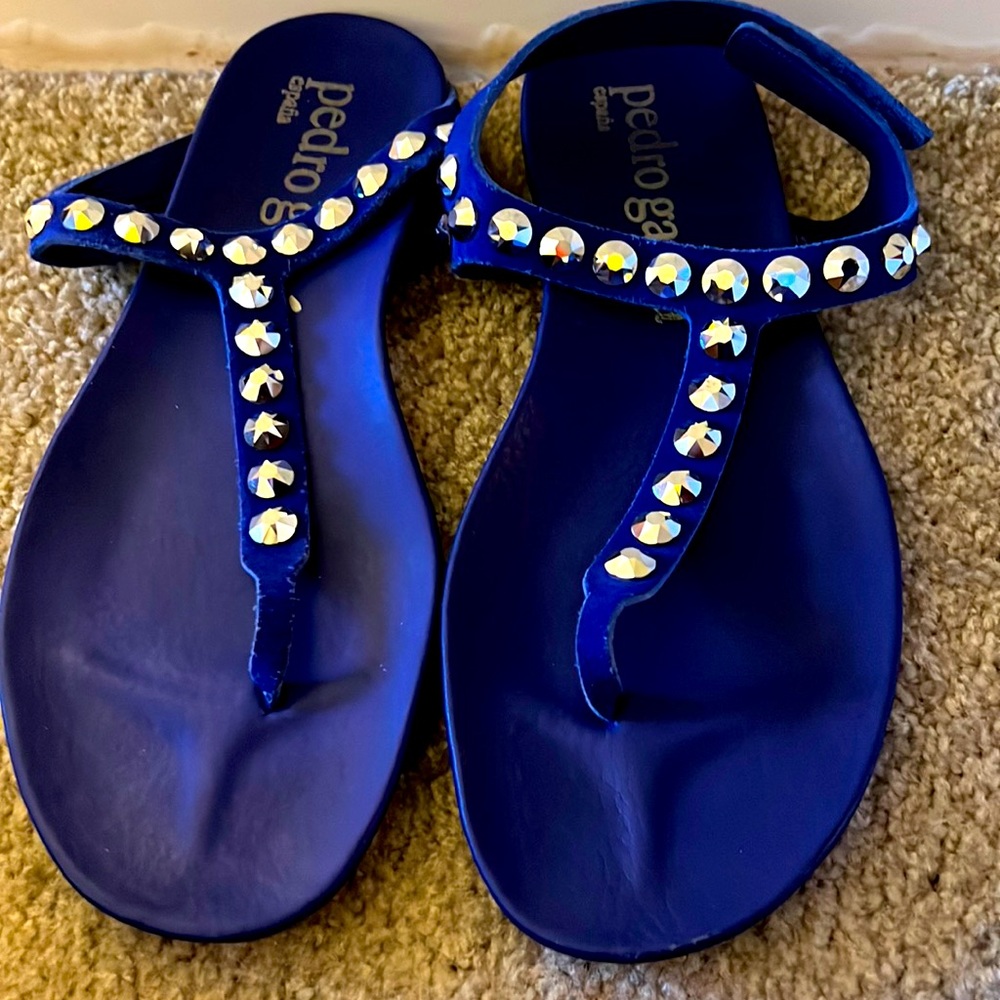 Pedro Garcia royal blue sandals